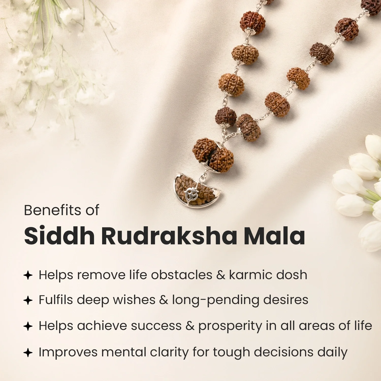 1-14 Mukhi Siddh Rudraksha Mala with Collector Beads - Image 4