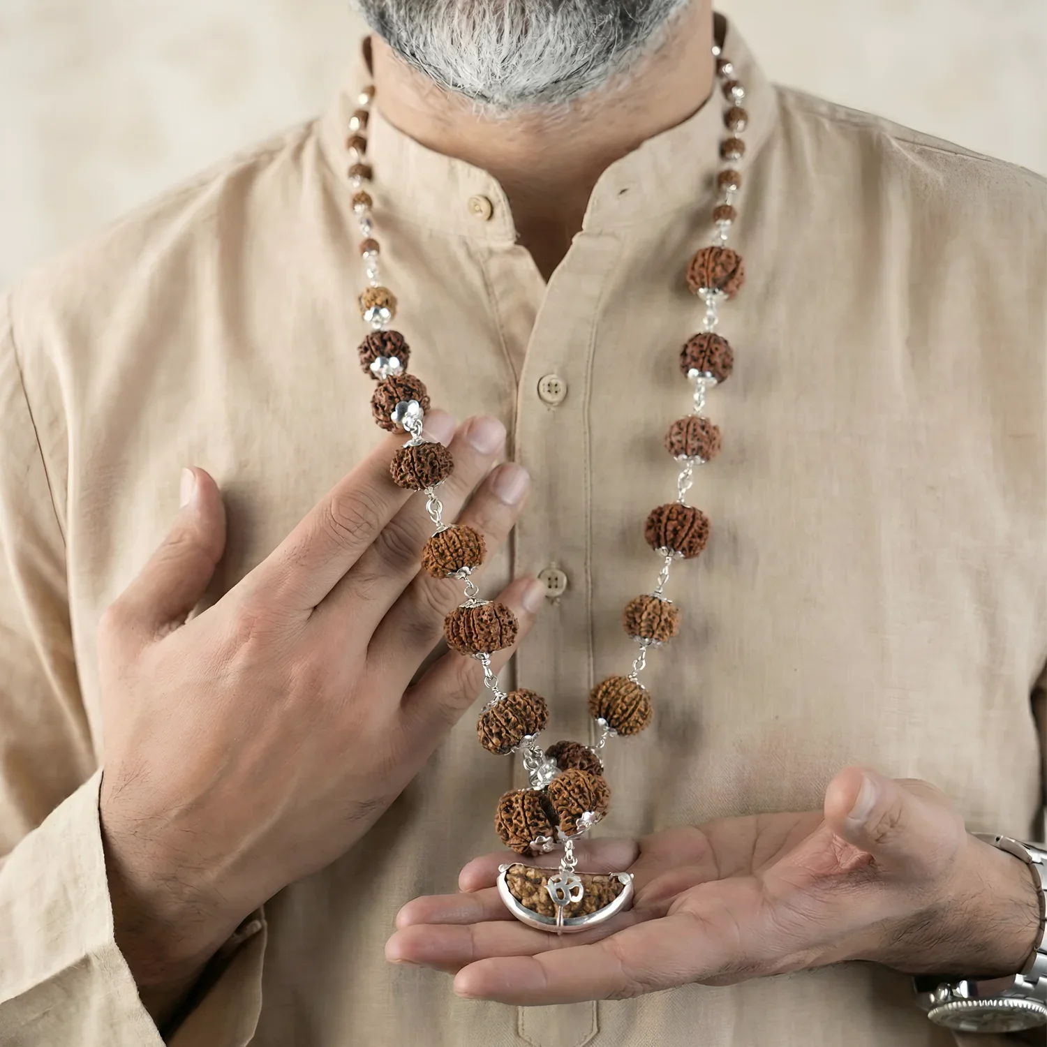 1-14 Mukhi Siddh Rudraksha Mala with Collector Beads - Image 7