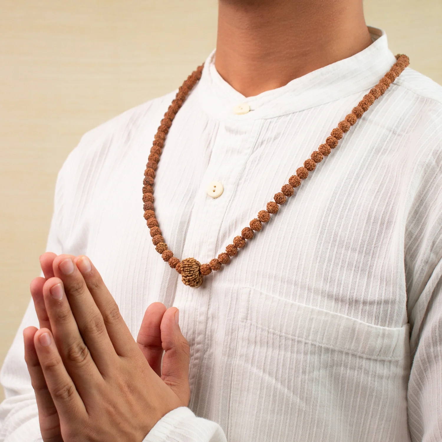 13 Mukhi Rudraksha Bead in 5 Mukhi Rudraksha Mala - Image 9