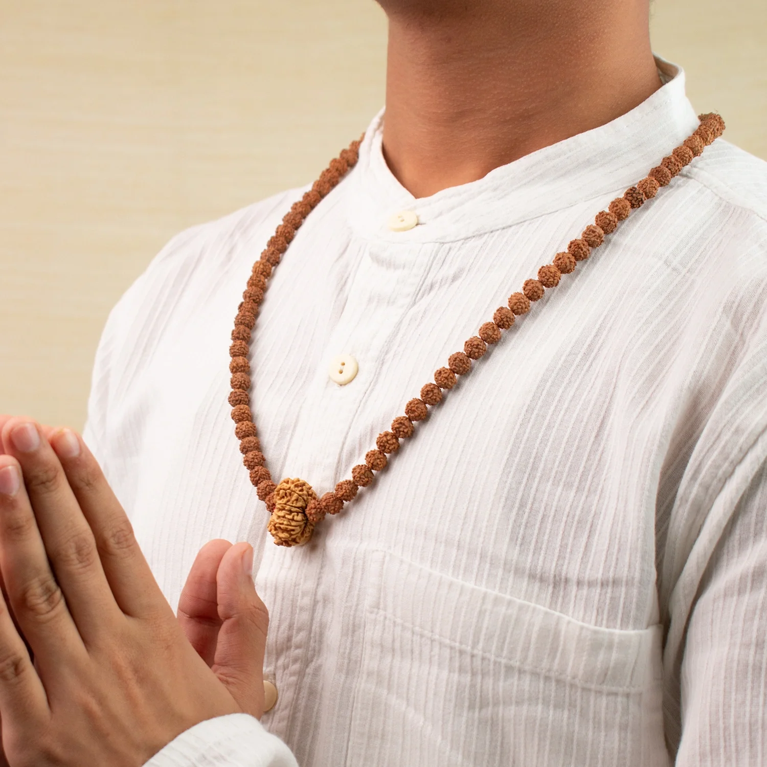 14 Mukhi Rudraksha Bead in 5 Mukhi Rudraksha Mala - Image 9