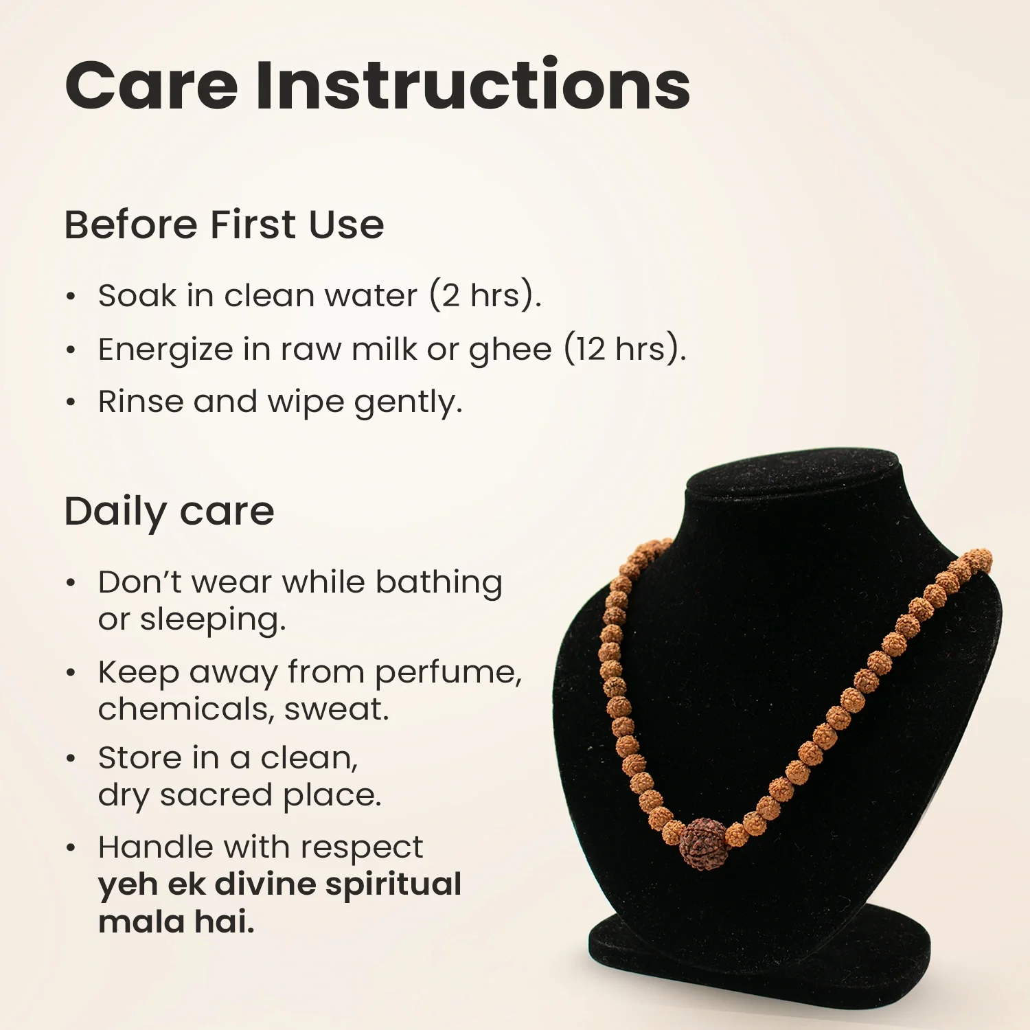5 Mukhi Rudraksha Bead in 5 Mukhi Rudraksha Mala - Image 8
