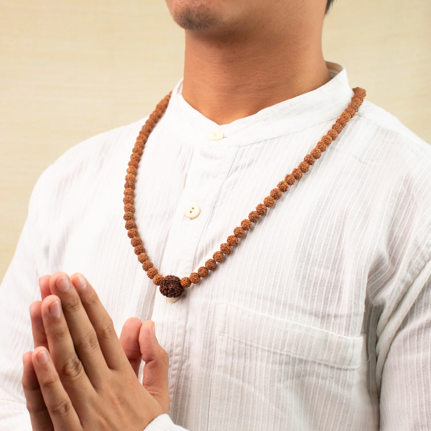 5 Mukhi Rudraksha Bead in 5 Mukhi Rudraksha Mala - Image 9