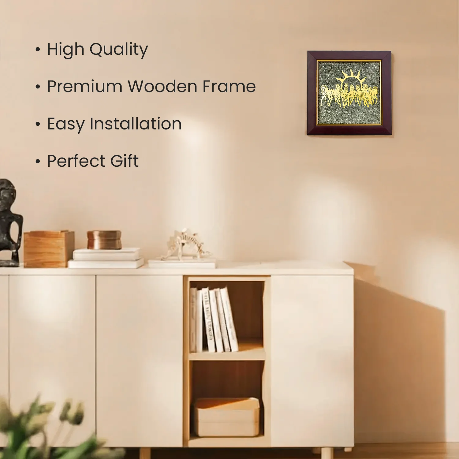 7 Horses on Raw Pyrite Frame - Image 15