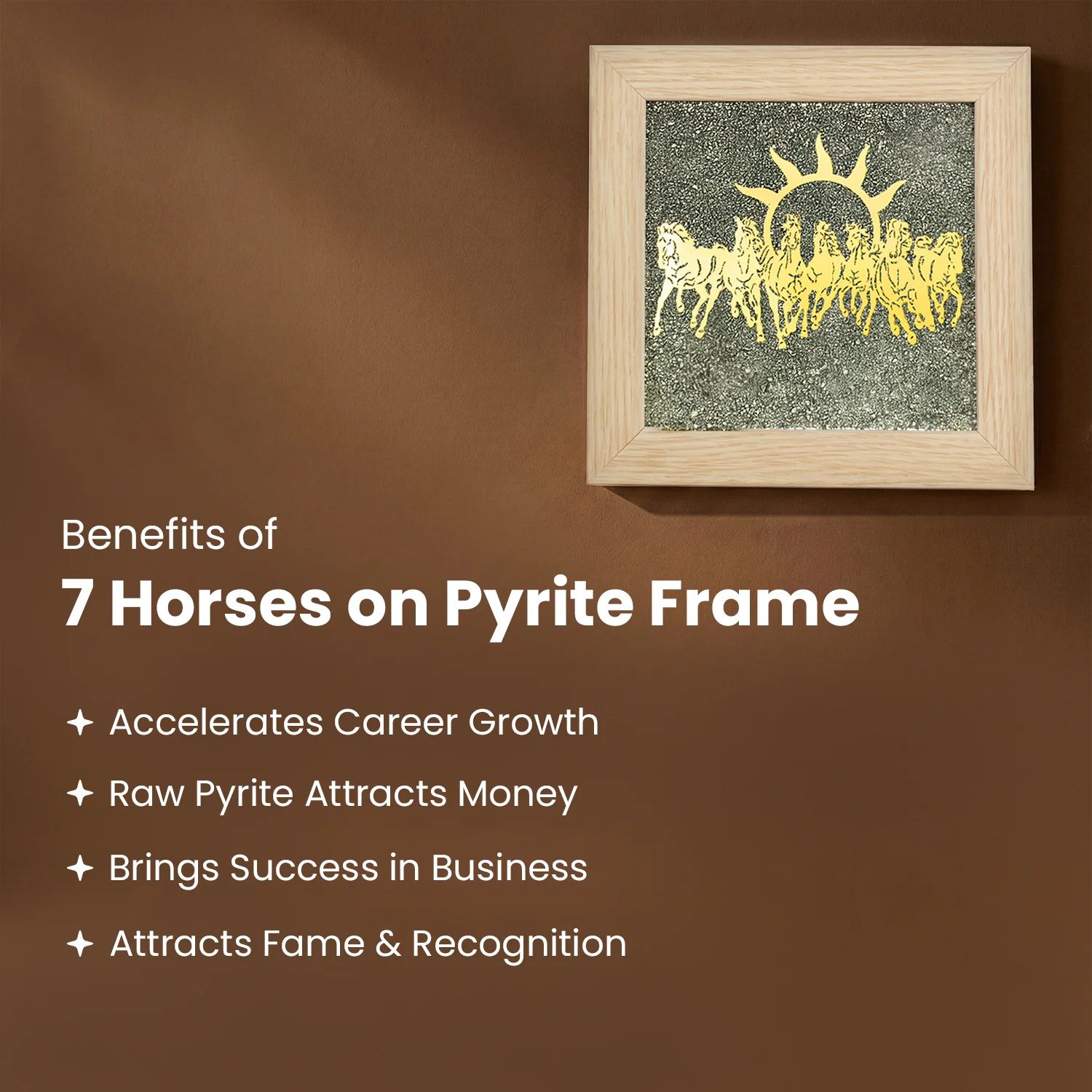 7 Horses on Raw Pyrite Frame - Image 31