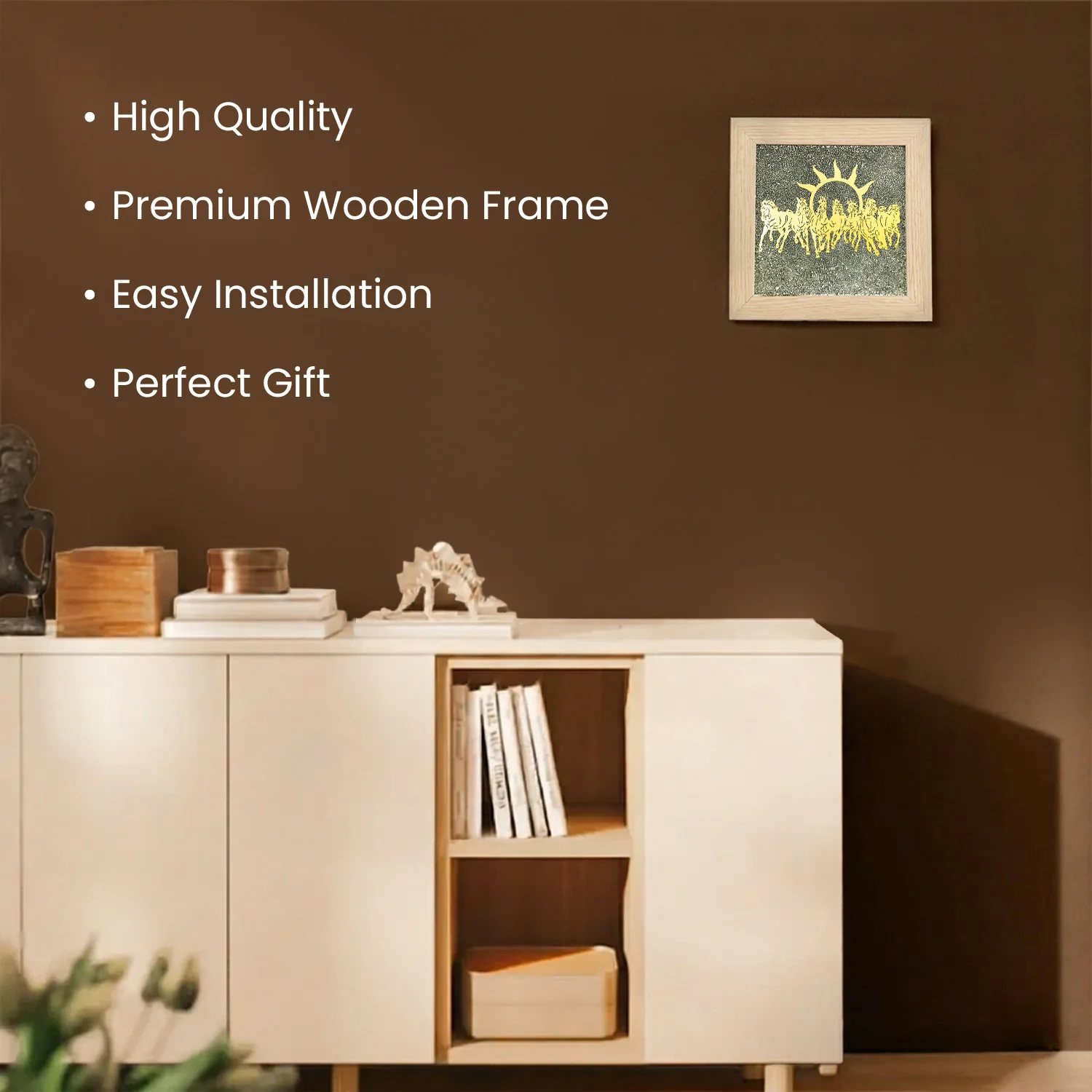 7 Horses on Raw Pyrite Frame - Image 35