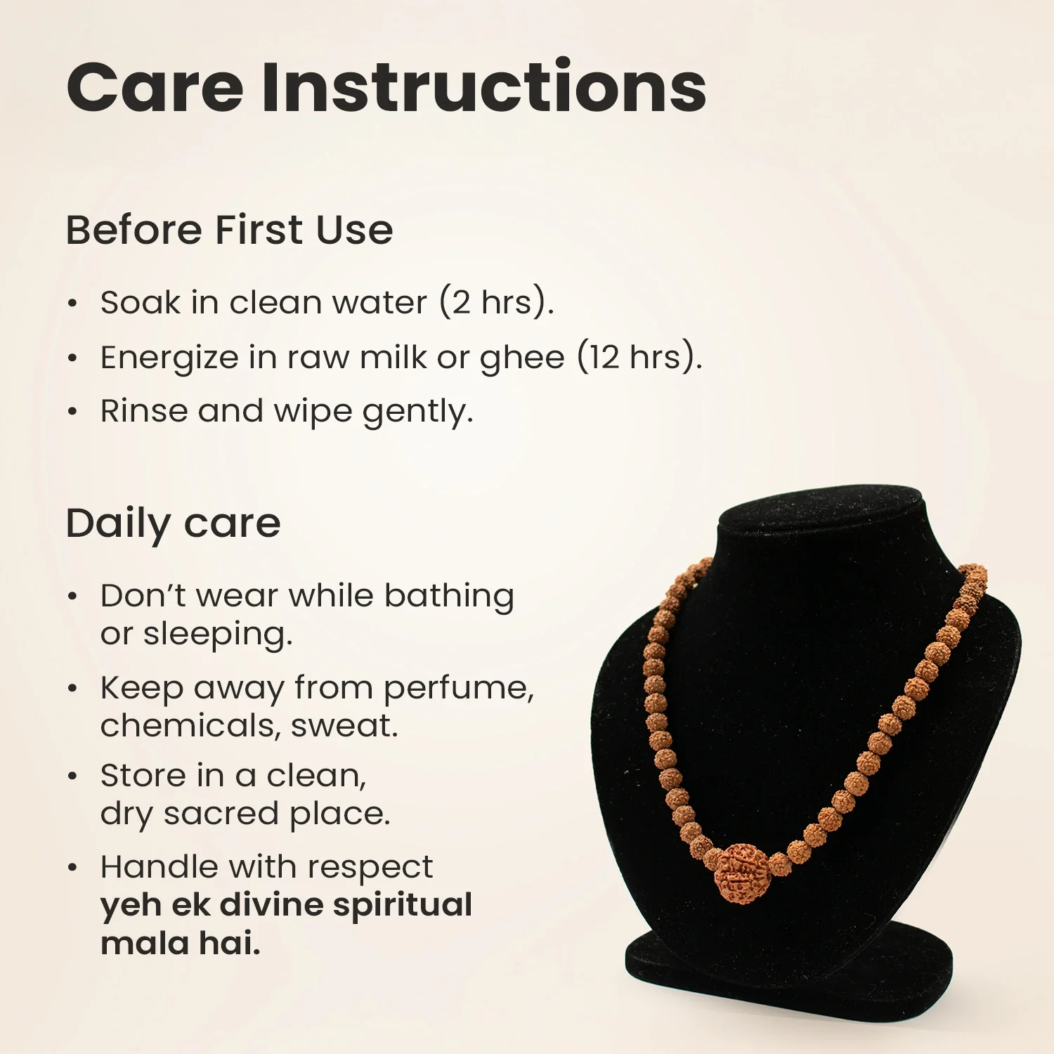 7 Mukhi Rudraksha Bead in 5 Mukhi Rudraksha Mala - Image 8