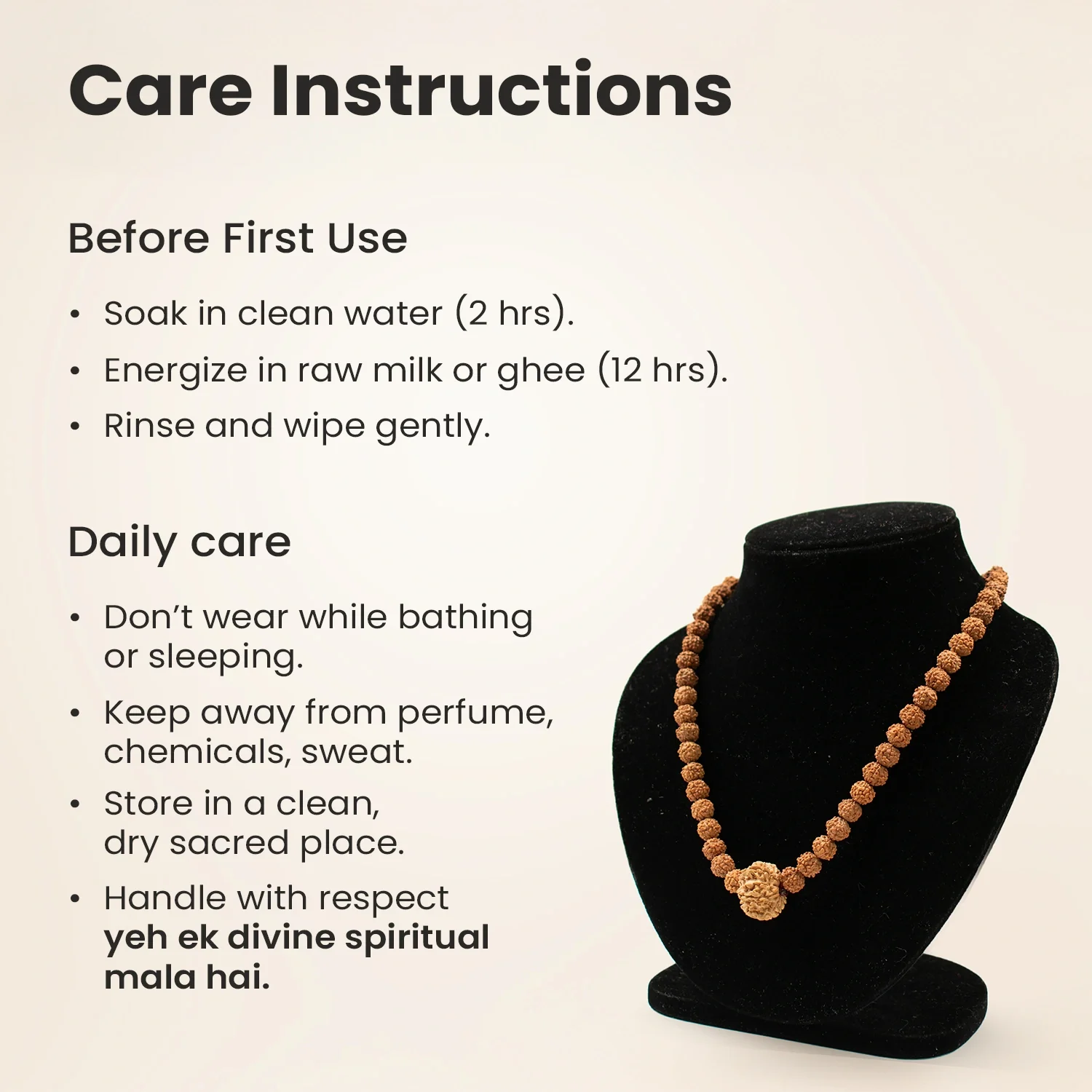 8 Mukhi Rudraksha Bead in 5 Mukhi Rudraksha Mala - Image 8
