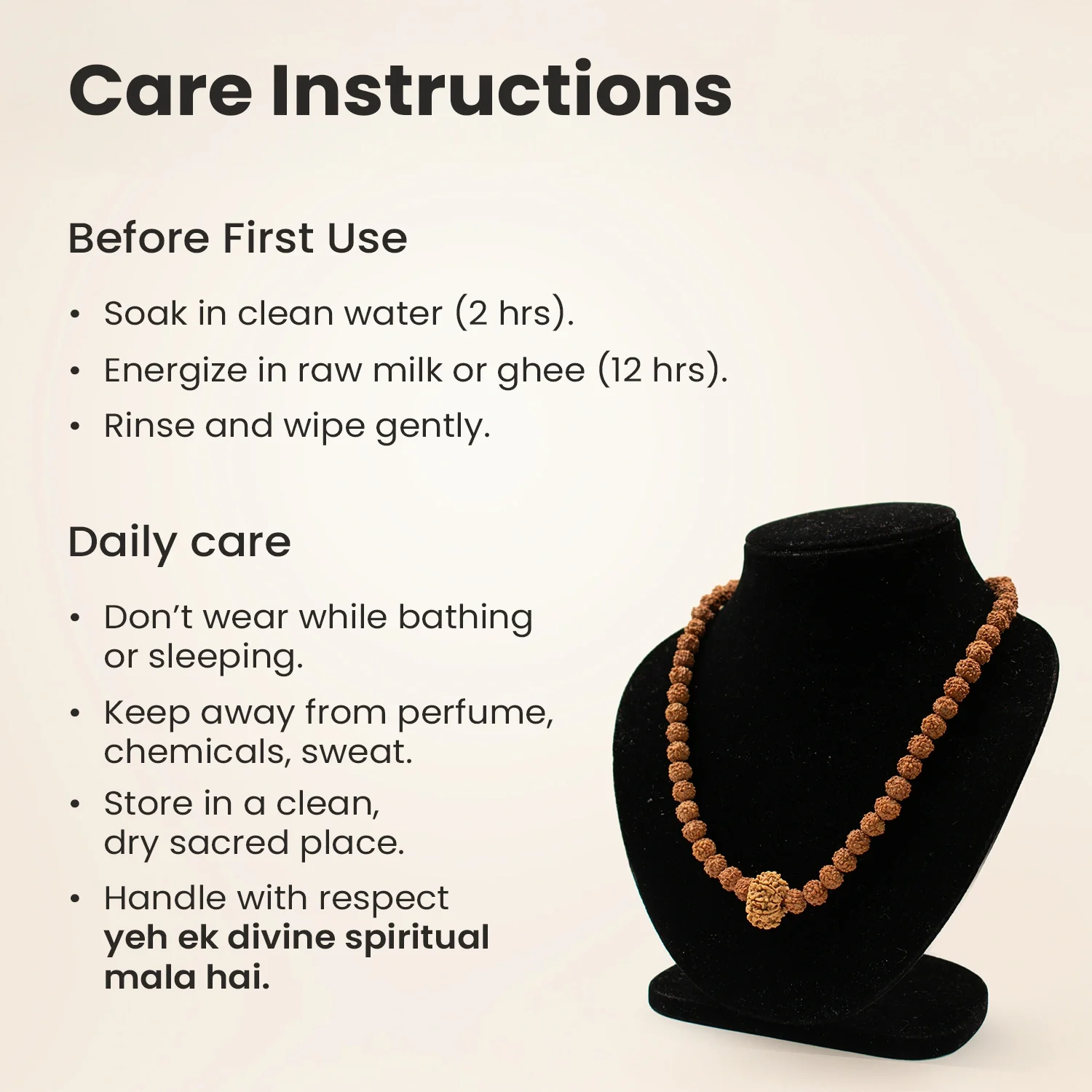 9 Mukhi  Rudraksha Bead in 5 Mukhi Rudraksha Mala - Image 8
