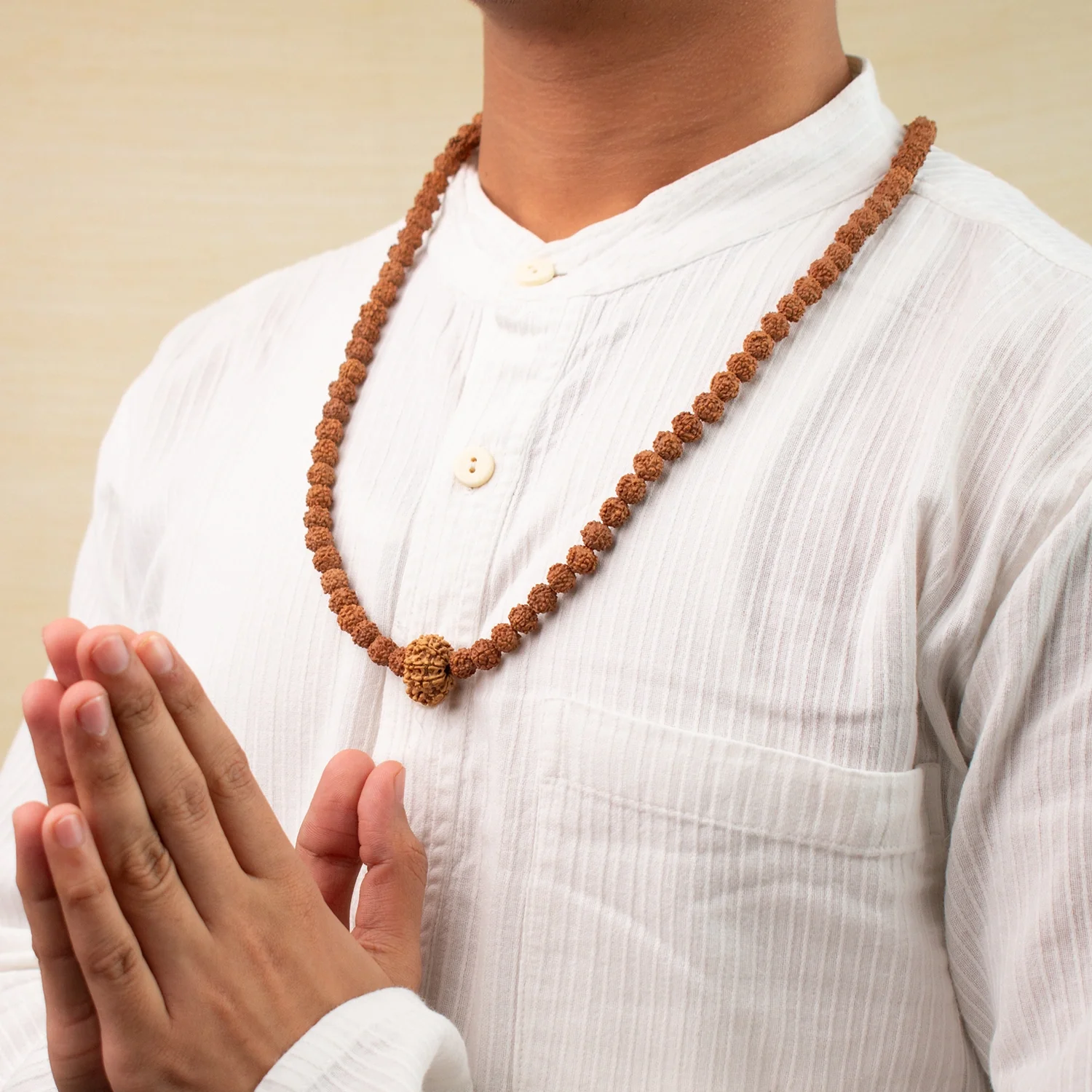 9 Mukhi  Rudraksha Bead in 5 Mukhi Rudraksha Mala - Image 9