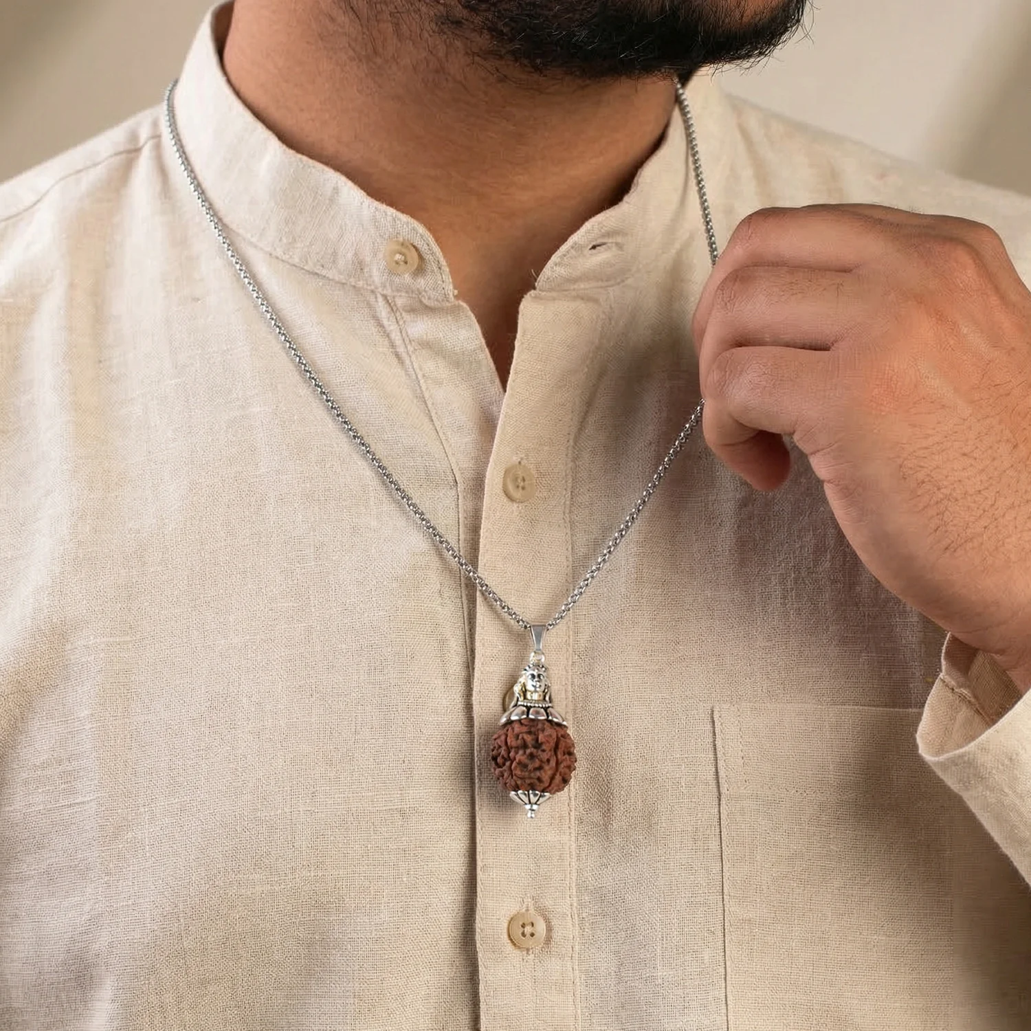 Adiyogi Shiv 7 Mukhi Rudraksha Pendant - Image 9