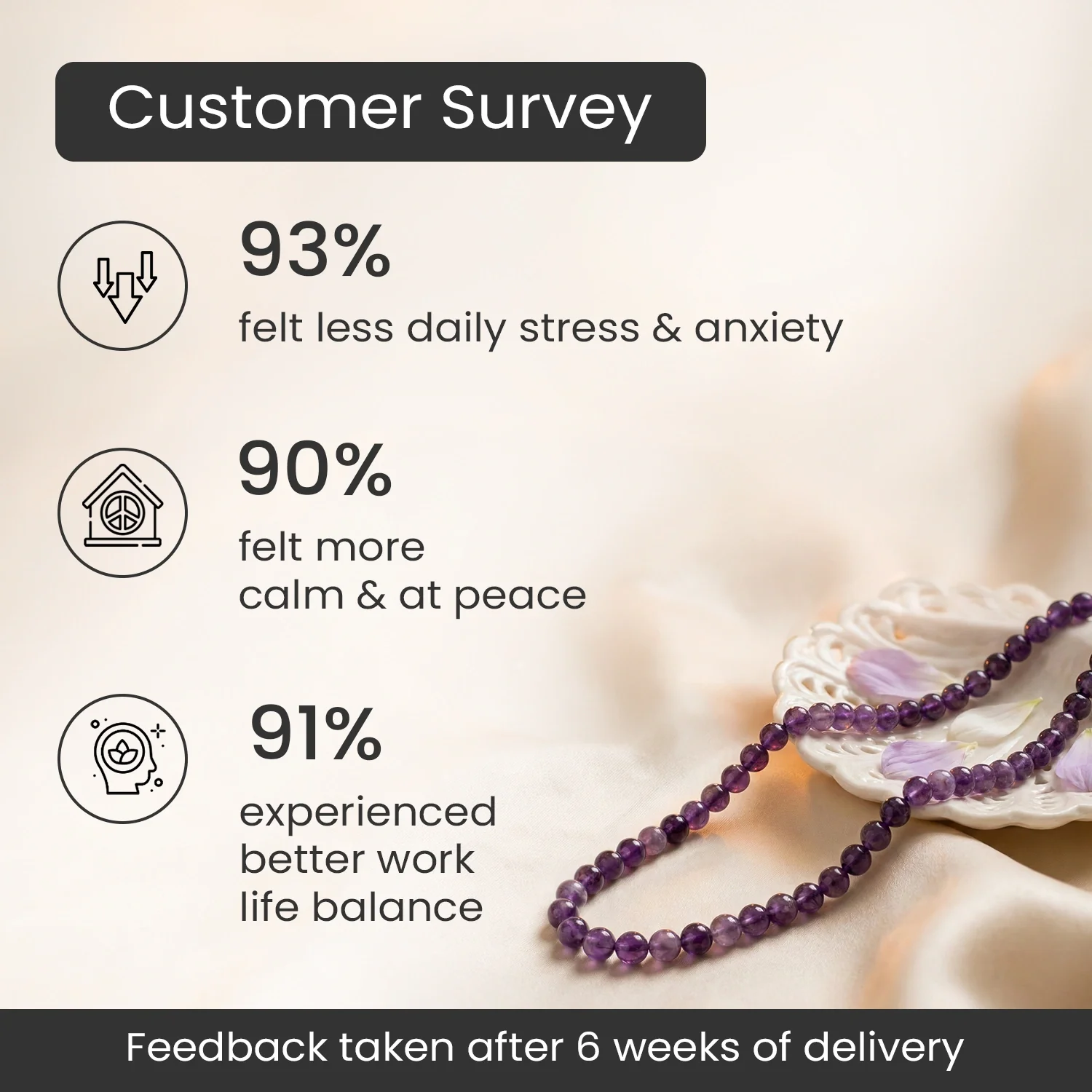 Amethyst Mala - 8mm || 108 Beads - Image 3