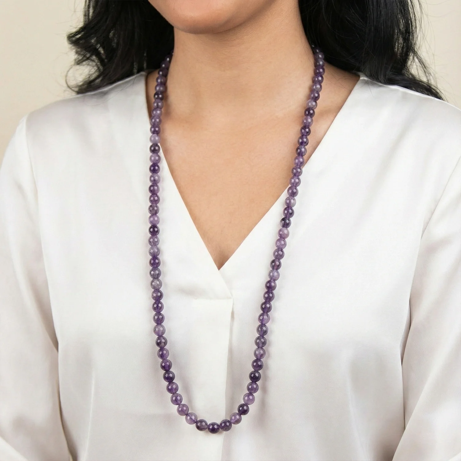 Amethyst Mala - 8mm || 108 Beads - Image 6