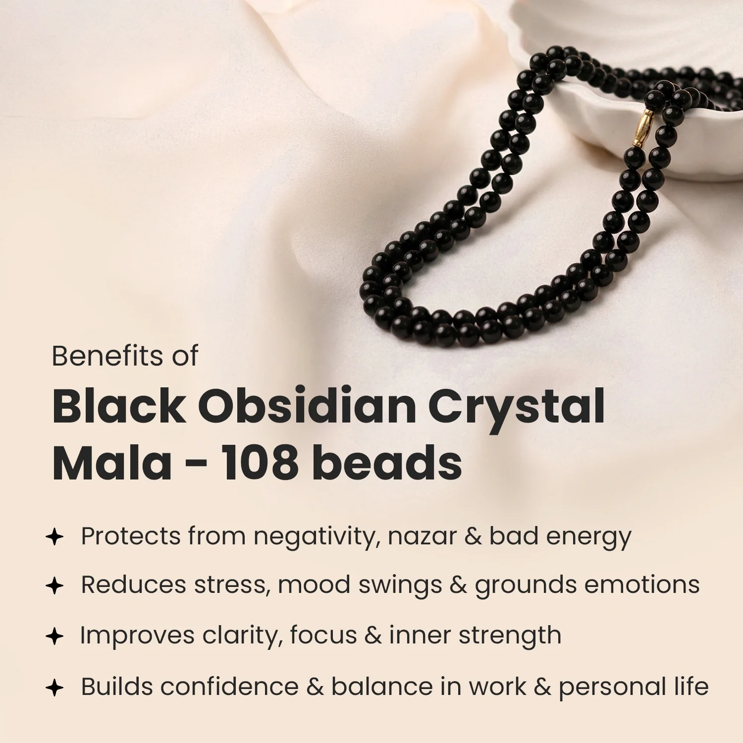 Black Obsidian Mala - Image 4