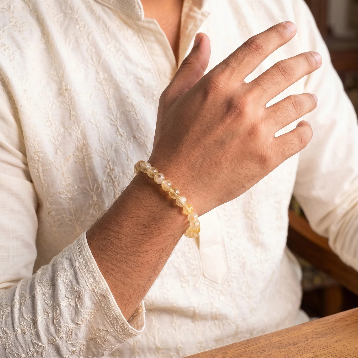 Citrine Bracelet with FREE Raw Selenite Plate - Image 11