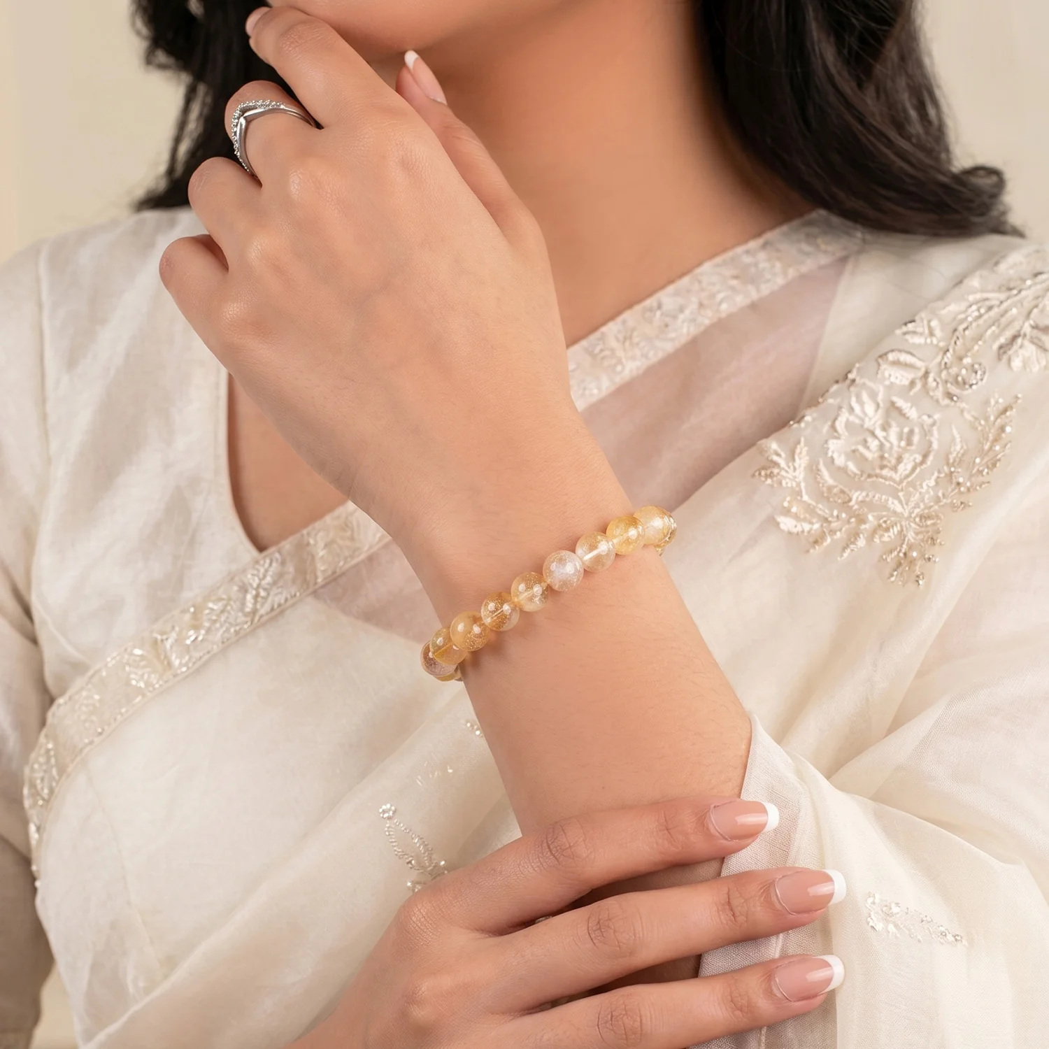 Citrine Bracelet with FREE Raw Selenite Plate - Image 12