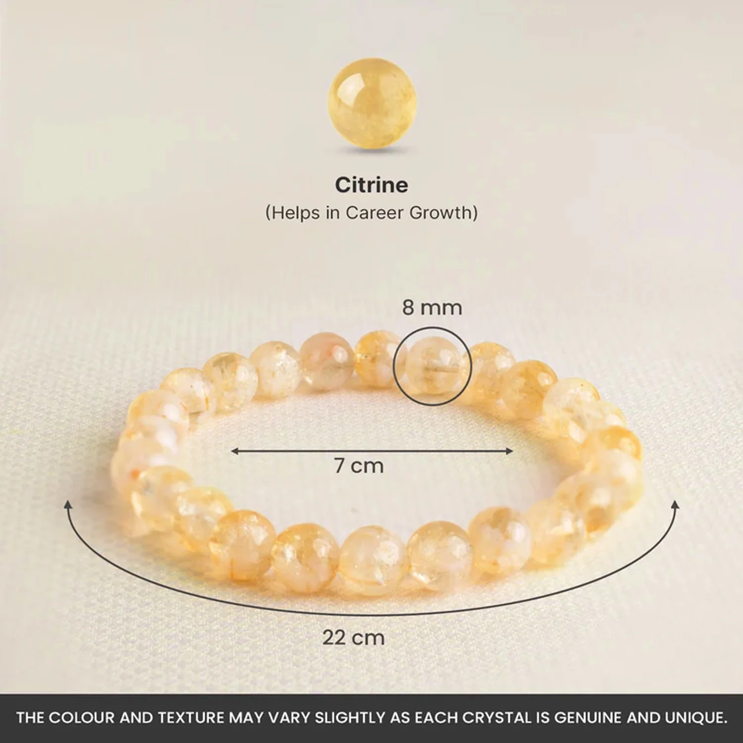 Citrine Bracelet with FREE Raw Selenite Plate - Image 8