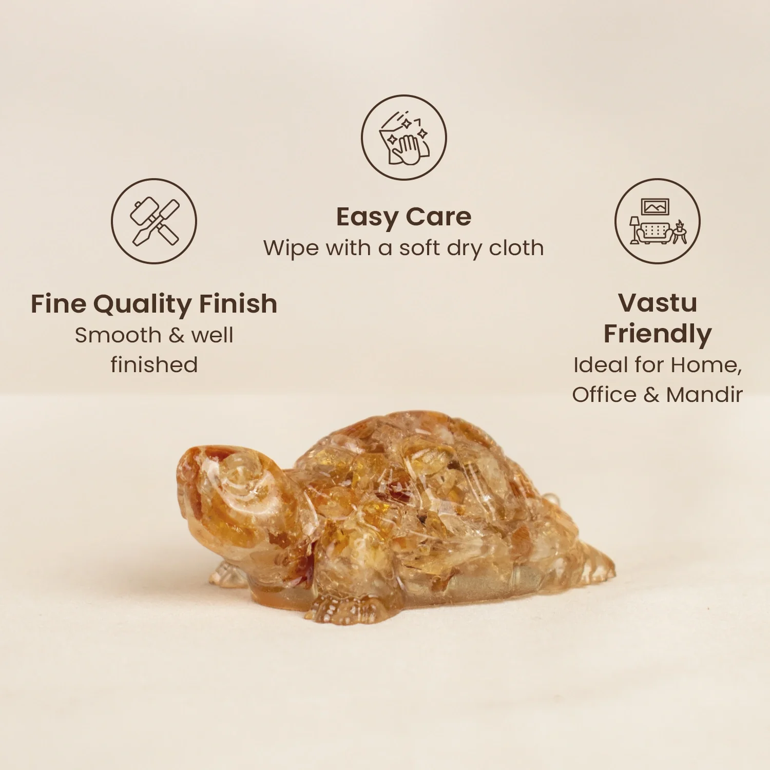 Vastu Citrine Tortoise (Kachhua) - Image 10