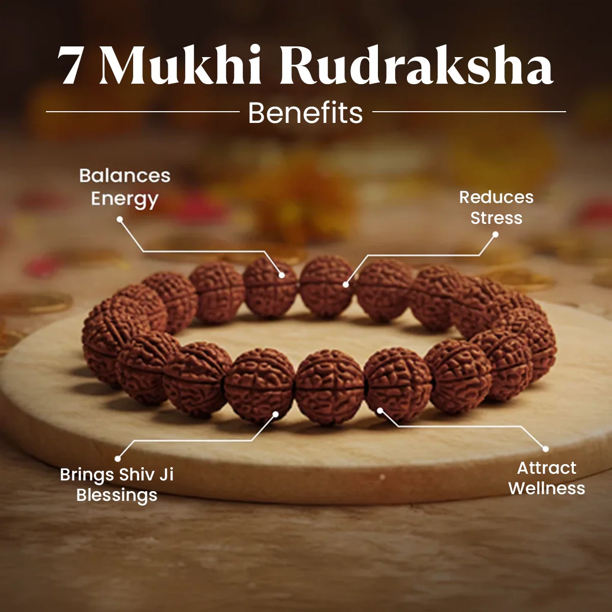 Dhan Raksha Combo with 7 Mukhi Rudraksha Bracelet - Image 4