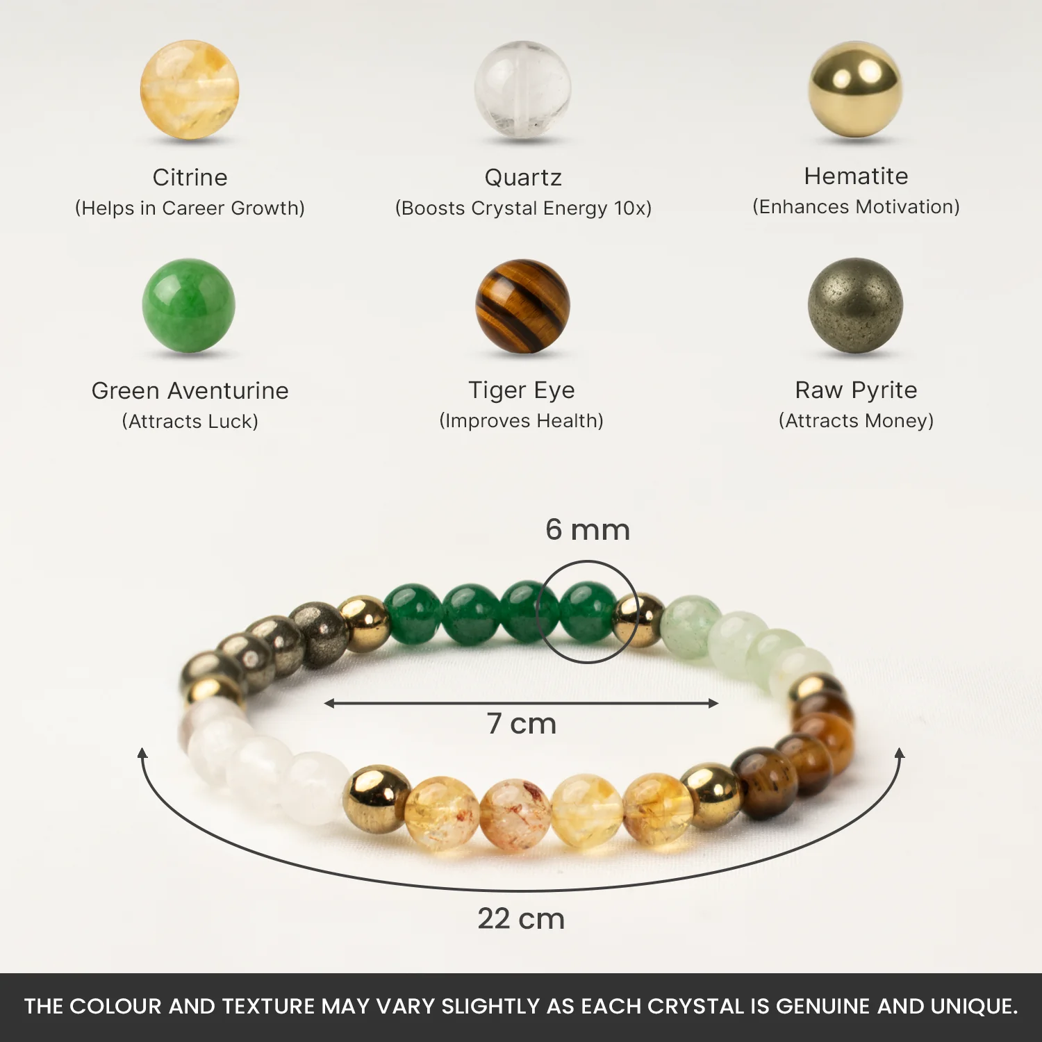 Dhan Yog Bracelet (Women - 6mm Beads) - Image 6