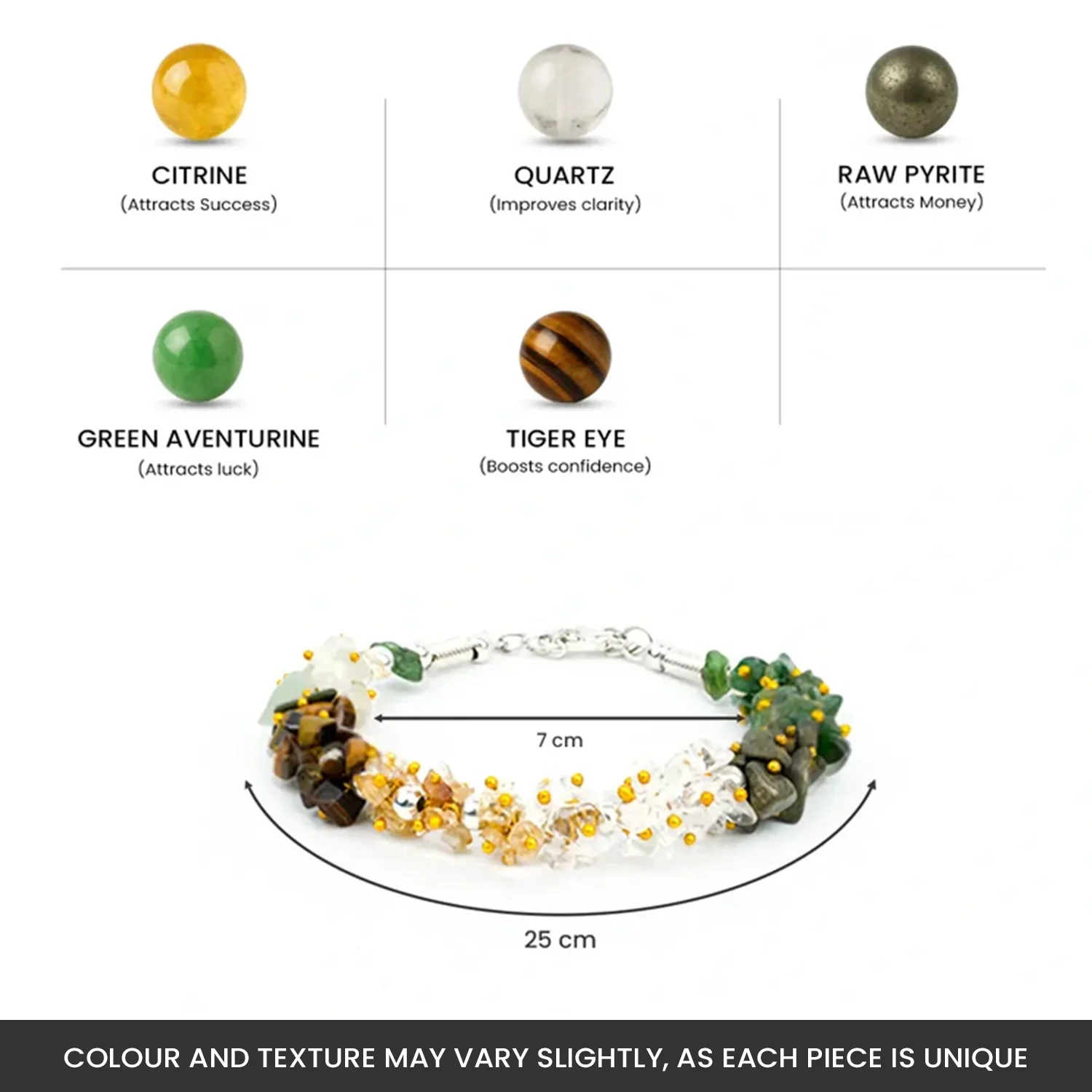 Dhan Yog Chips Bracelet With Free Raw Selenite Plate - Image 5