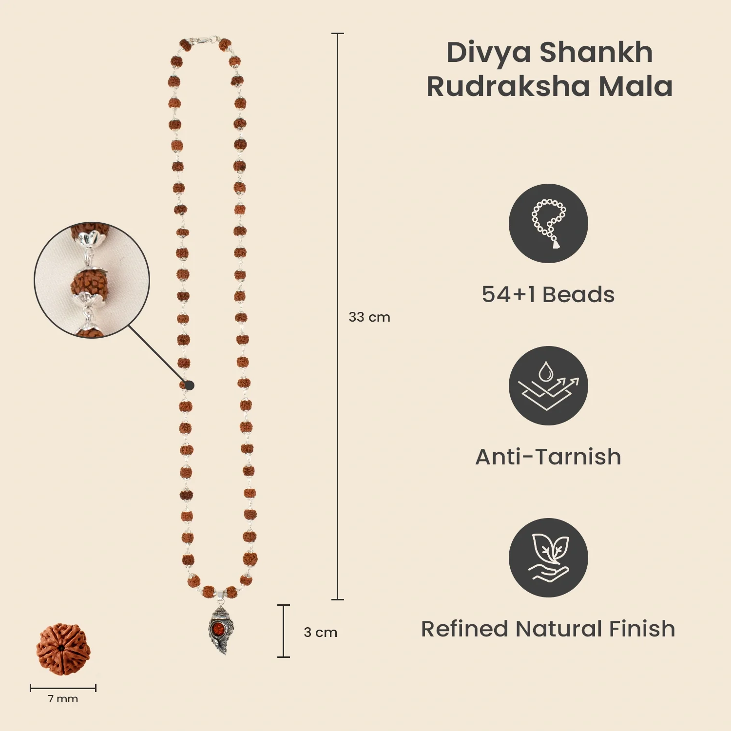 Divya Shankh Rudraksha Mala - Image 8