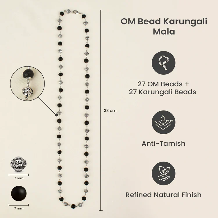 Divya Raksha Mala with Om bead Karungali Mala - Image 9