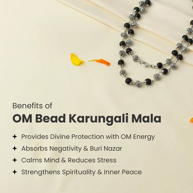 Divya Raksha Mala with Om bead Karungali Mala - Image 6
