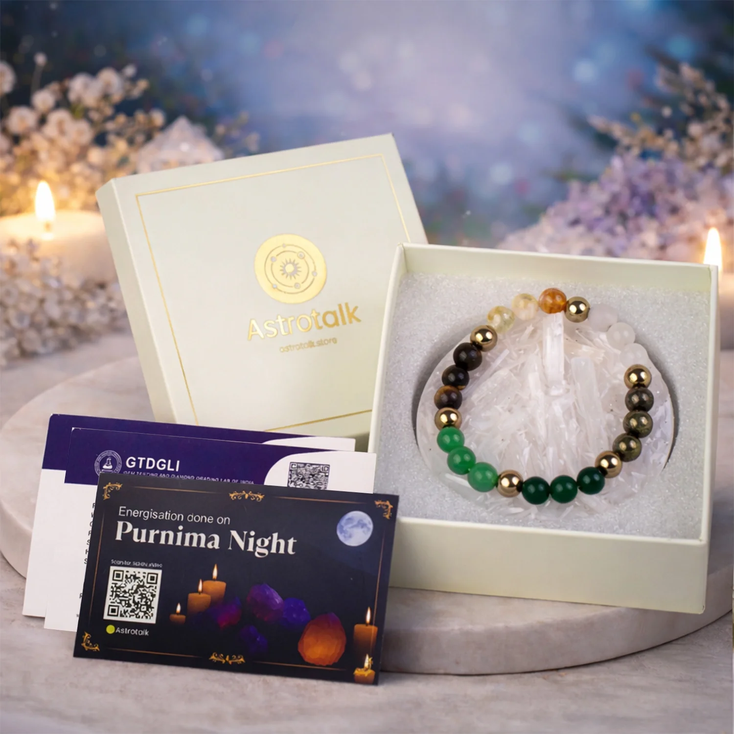 Energised Dhan Yog Bracelet with FREE Raw Selenite Plate - Image 14