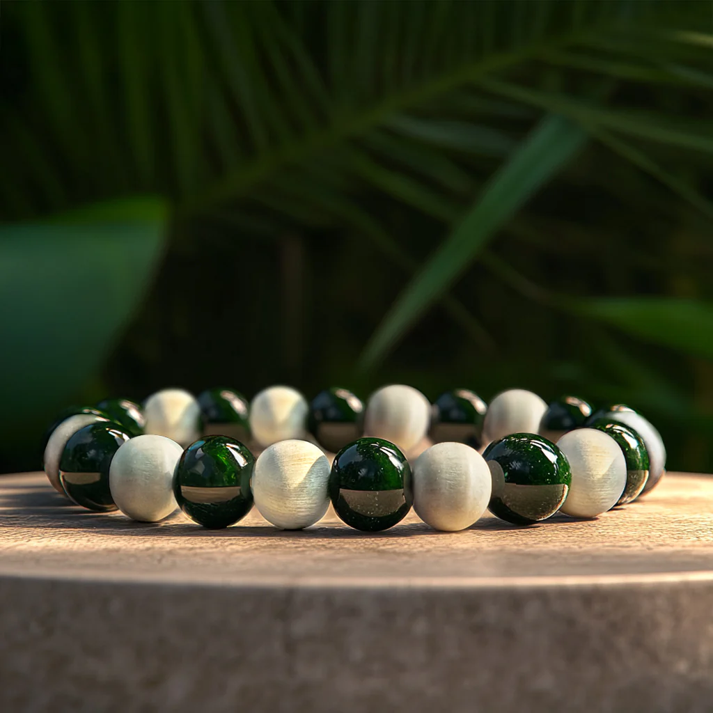 Green Jade Tulsi Bracelet - Image 3