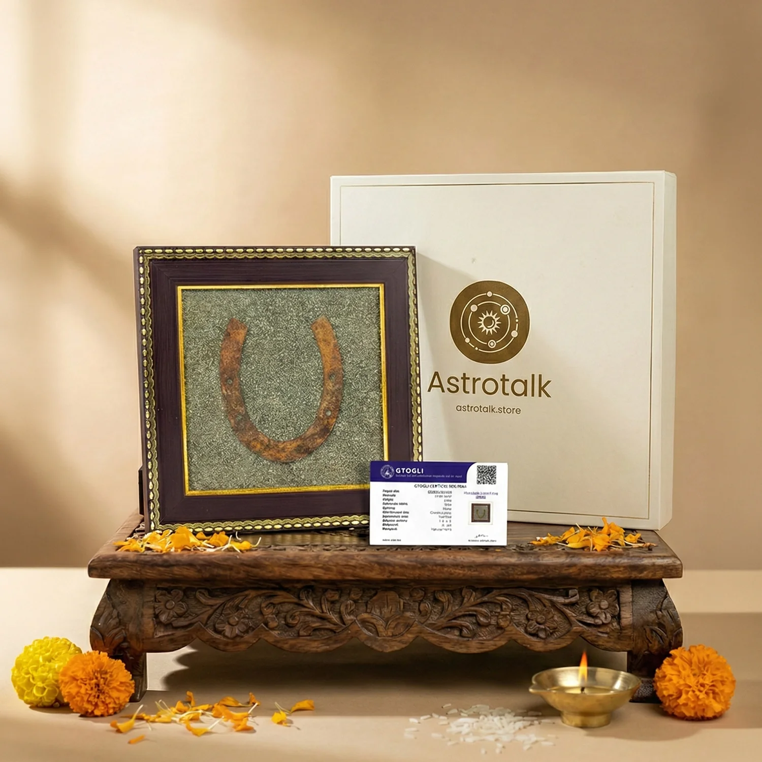 Ghode Ki Naal on Raw Pyrite Frame - Image 11