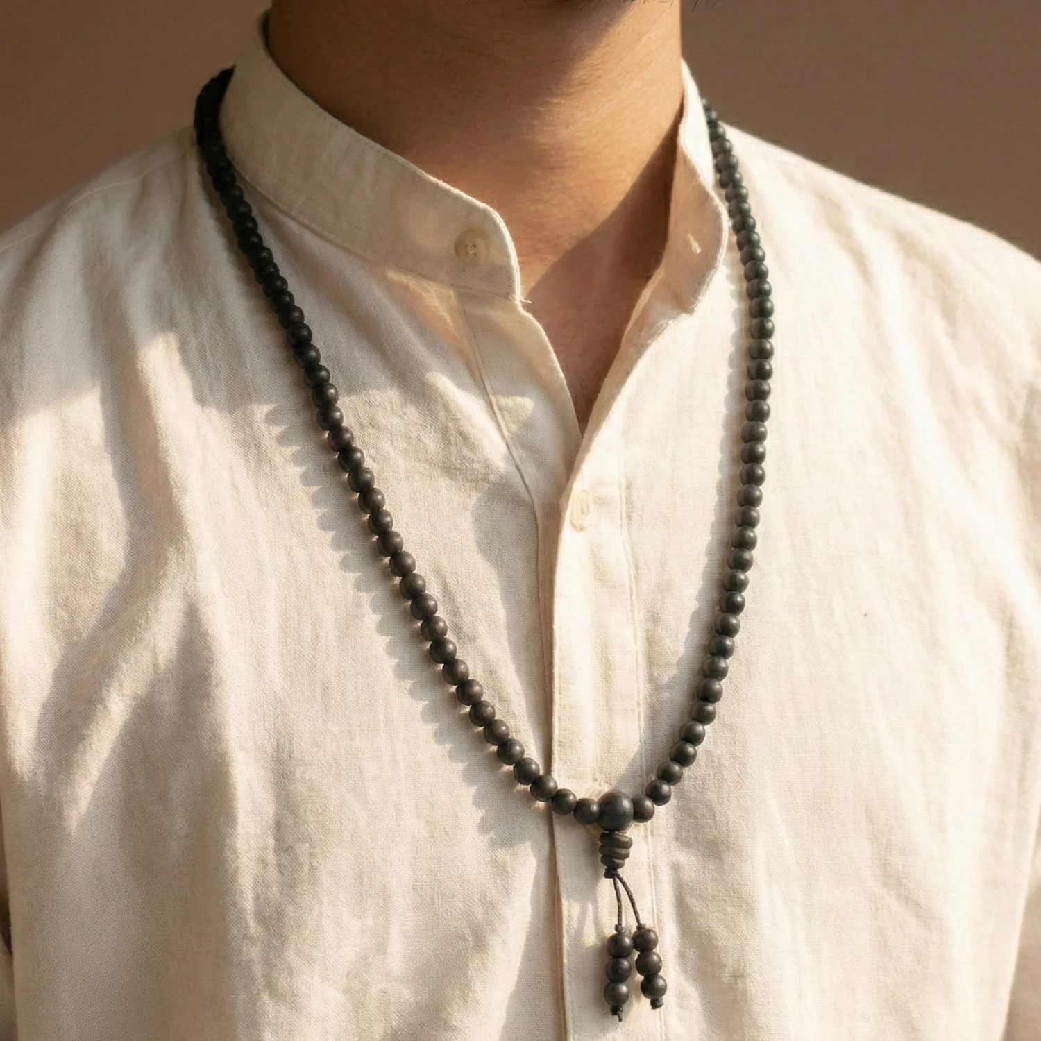 Karungali Malai 6mm Stretchable - 108+1 Beads (Original Ebony Wood) - Image 7