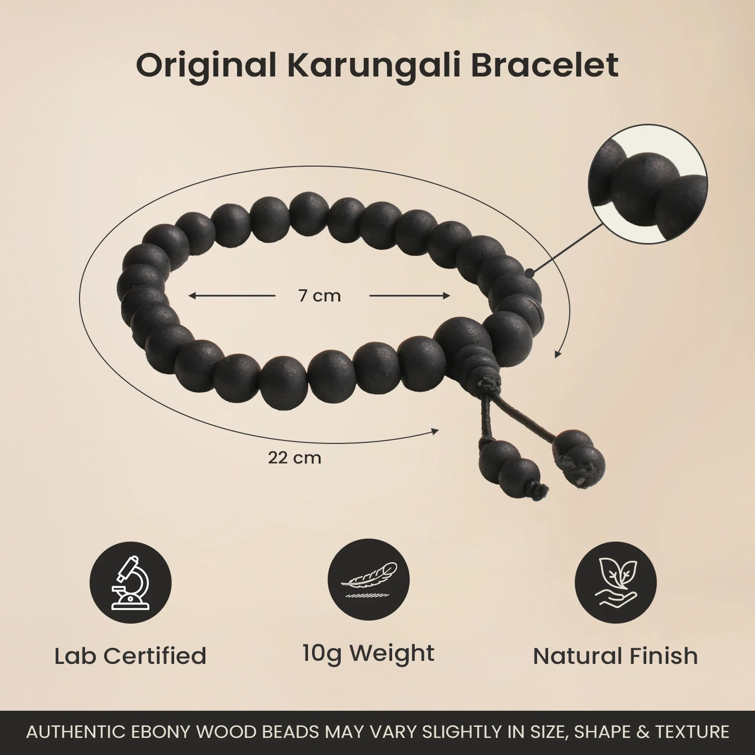 Karungali Family Protection Combo – Kids Karungali Mala (6mm) and 8mm Karungali Bracelet - Image 9