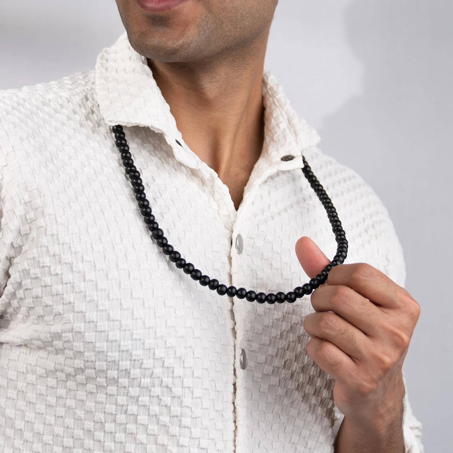 Karungali Malai 8mm Stretchable - 108+1 Beads (Original Ebony Wood) - Image 6