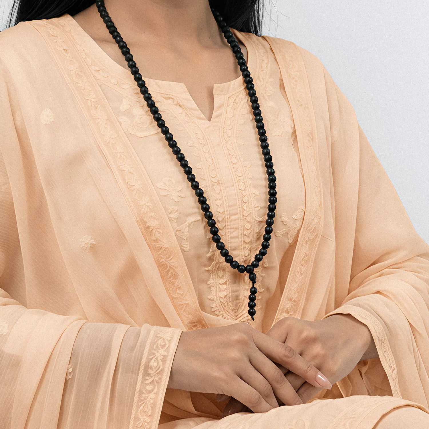 Karungali Malai 8mm Stretchable - 108+1 Beads (Original Ebony Wood) - Image 7