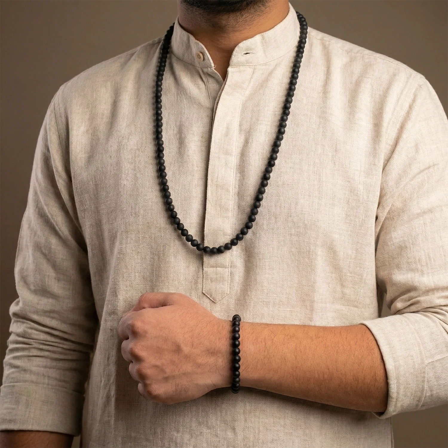 Karungali Malai (8mm) with 8mm Karungali Bracelet (Govt. Certified) - Image 10