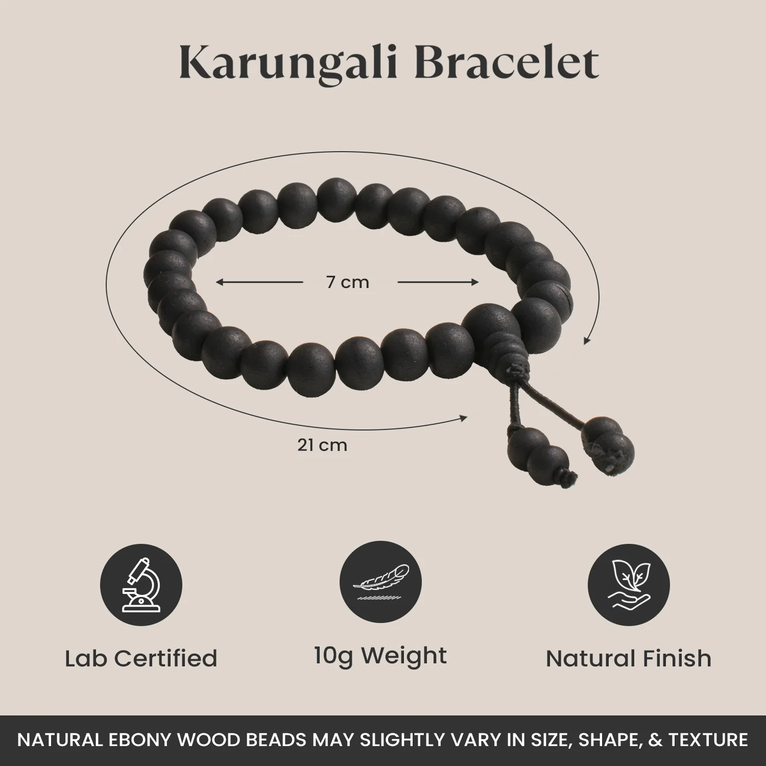 Karungali Malai Bracelet 8mm ( Govt. Certified) - Image 5
