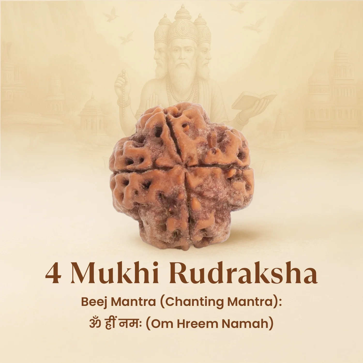 Kashi Siddh Nepal Origin 4 Mukhi Rudraksha - 17mm to 22mm - Image 6