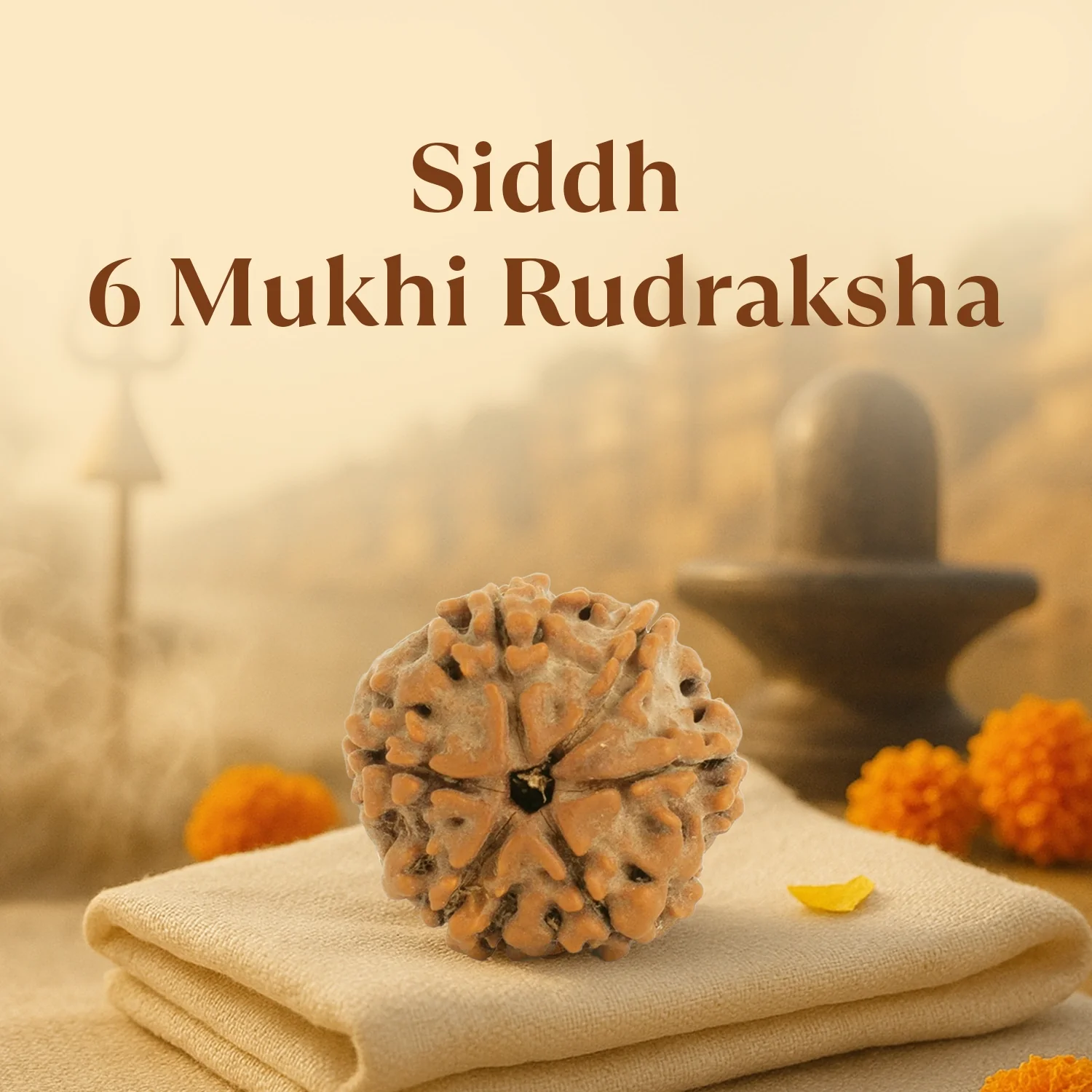 Kashi Siddh Nepal Origin 6 Mukhi Rudraksha - 17mm to 22mm