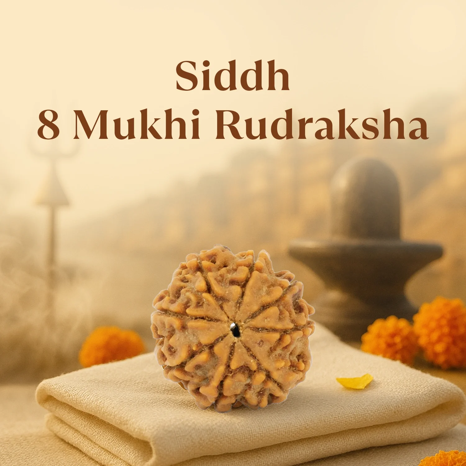 Kashi Siddh Nepal Origin 8 Mukhi Rudraksha - 17mm to 22mm