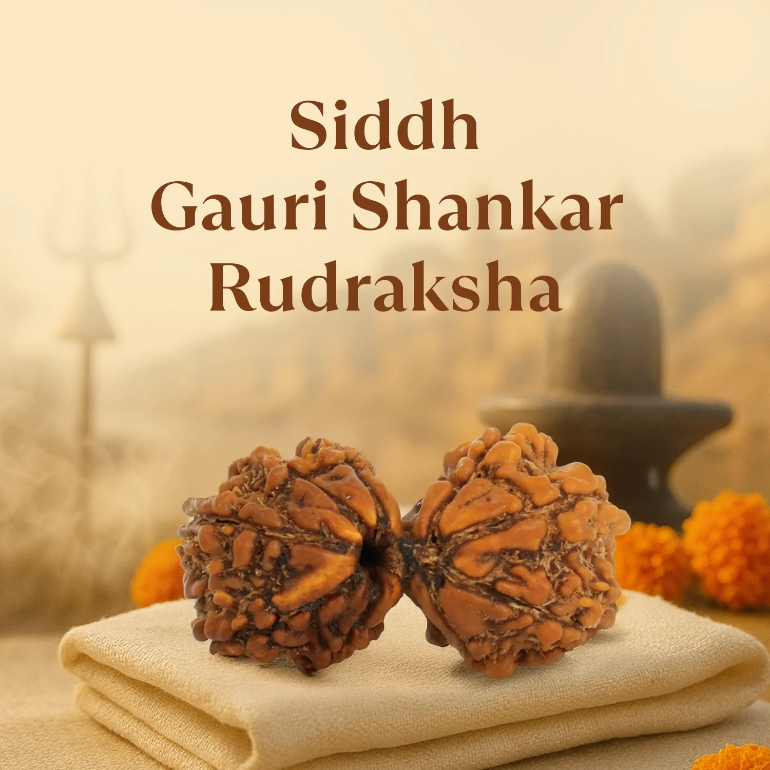 Kashi Siddh Nepal Origin Gauri Shankar Rudraksha - 17mm to 22mm