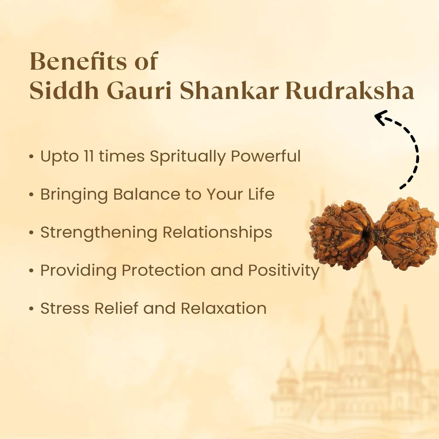 Kashi Siddh Nepal Origin Gauri Shankar Rudraksha - 17mm to 22mm - Image 3