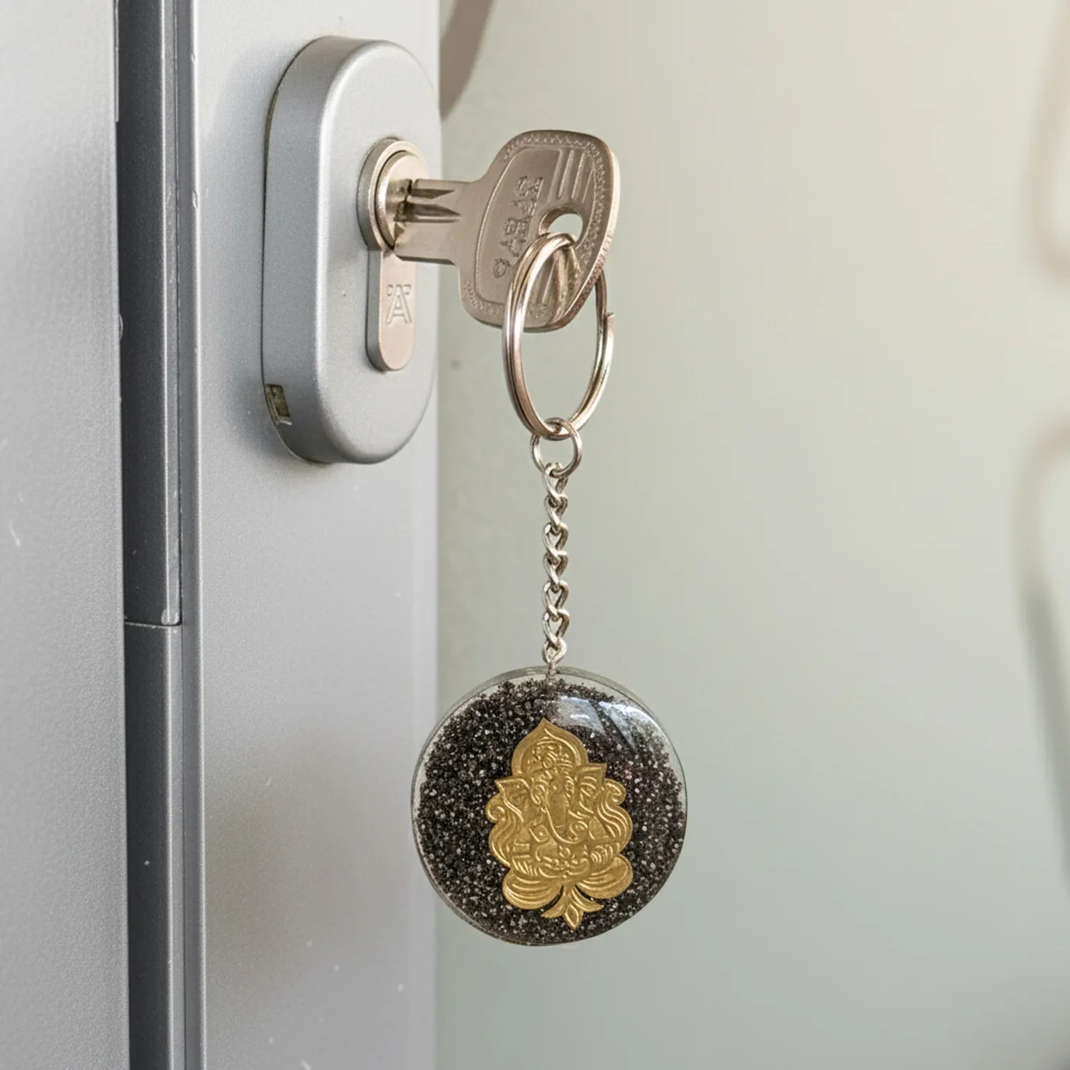 Ganesh Ji Pyrite Keychain - Image 5