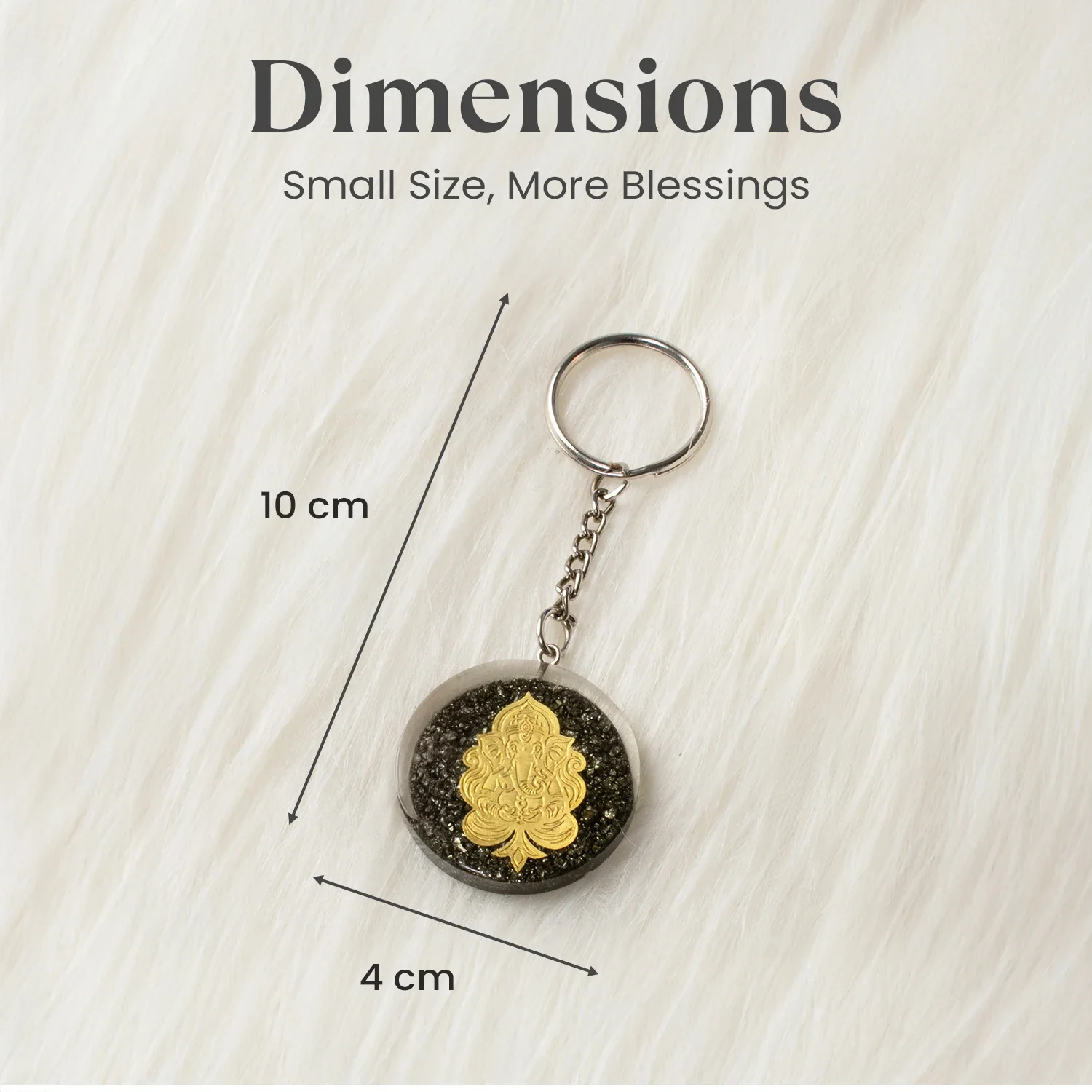 Ganesh Ji Pyrite Keychain - Image 8