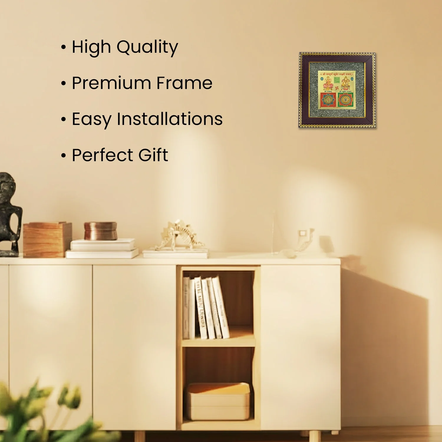 Lakshmi Kuber Yantra on Raw Pyrite Frame - Image 4