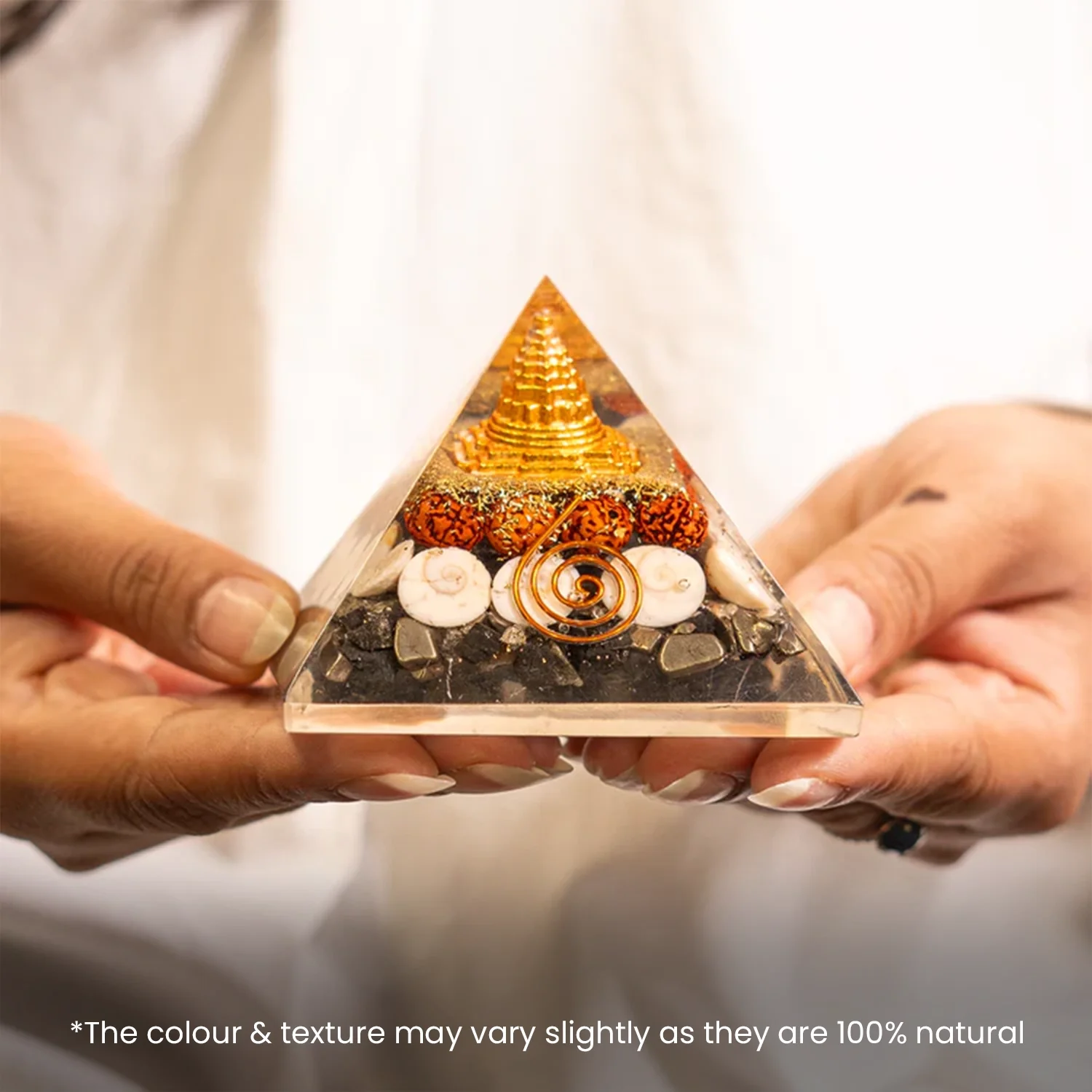 Lakshmi Yantra Pyramid With Free Raw Pyrite stone - Image 7