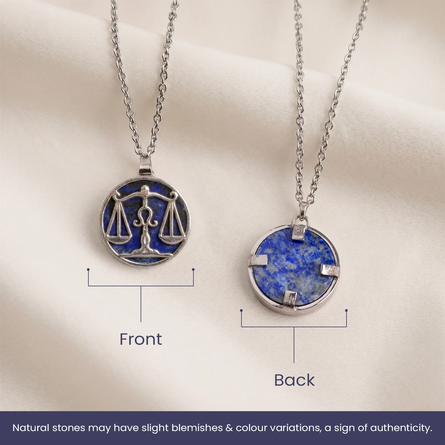 Libra Pendant (तुला राशि) with Lapis Lazuli - Image 10