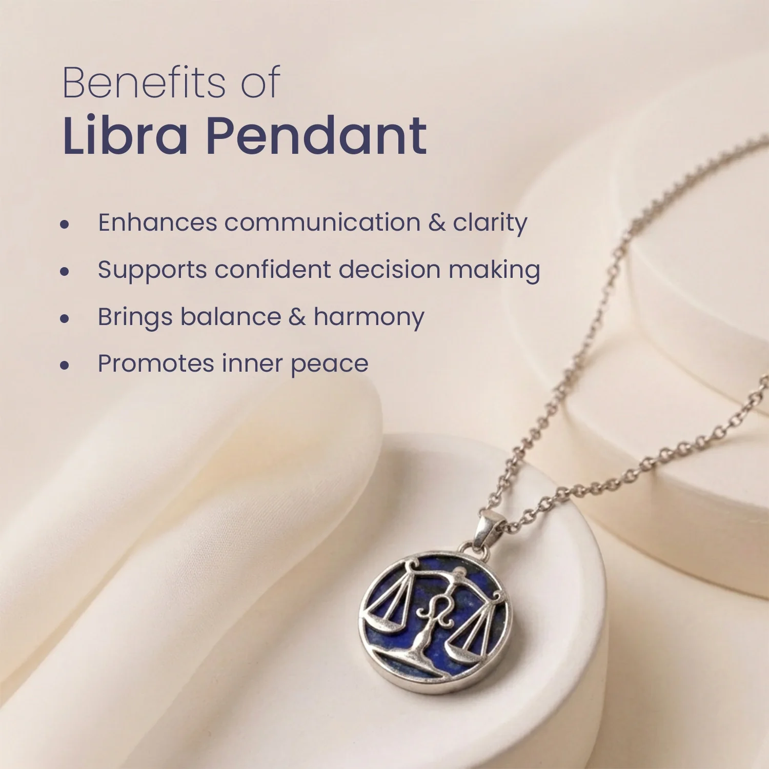 Libra Pendant (तुला राशि) with Lapis Lazuli - Image 6