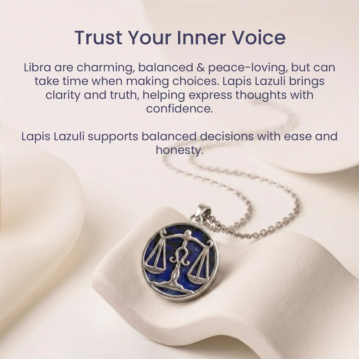 Libra Pendant (तुला राशि) with Lapis Lazuli - Image 7