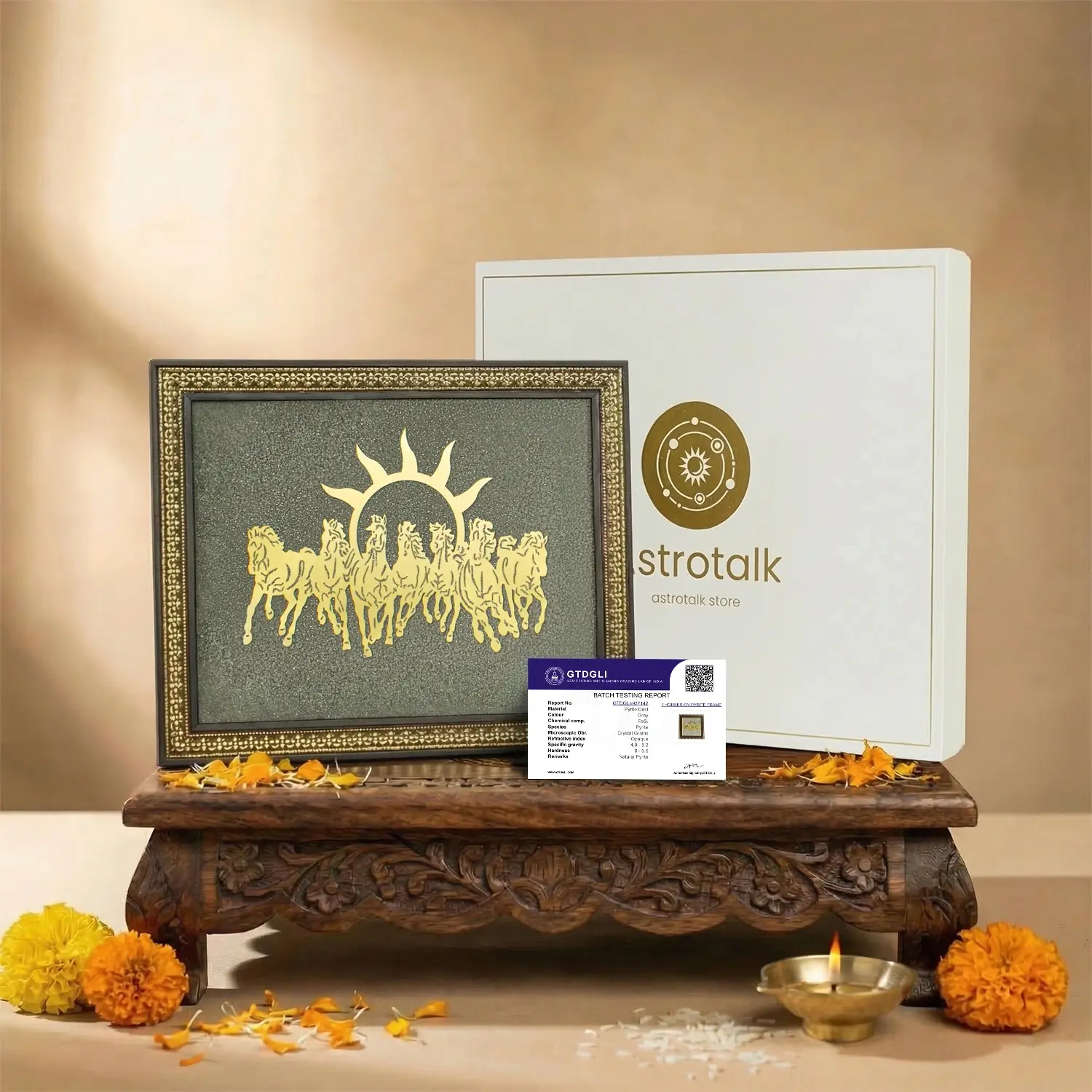 Limited Edition - 7 Horses on Raw Pyrite Frame (Big Size) - Image 13
