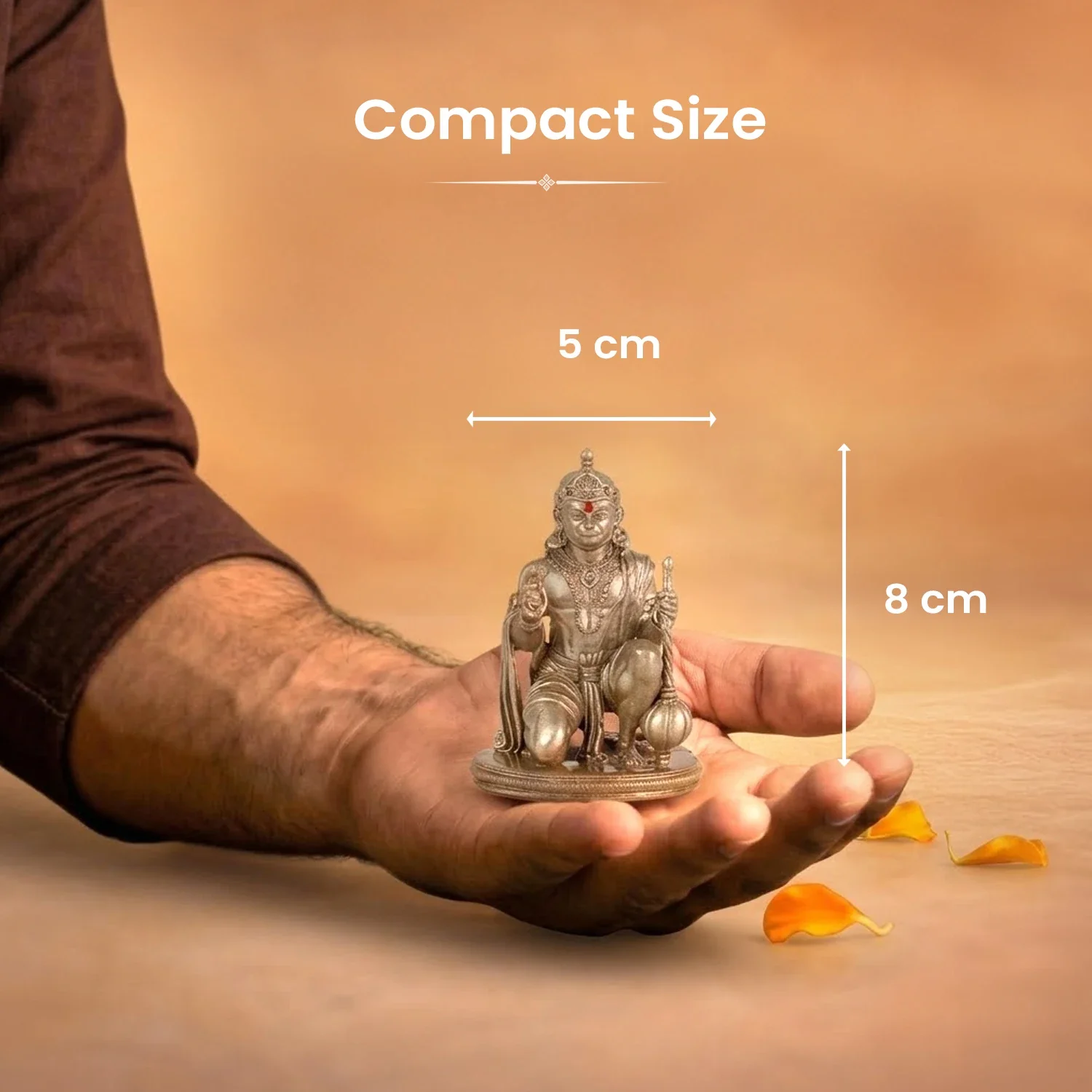 Limited Edition Siddh Triveni Hanuman Murti Gold - Image 9